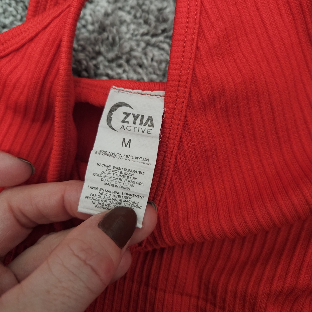 ZYIA Active Red Ribbed Top - Picture 5 of 5